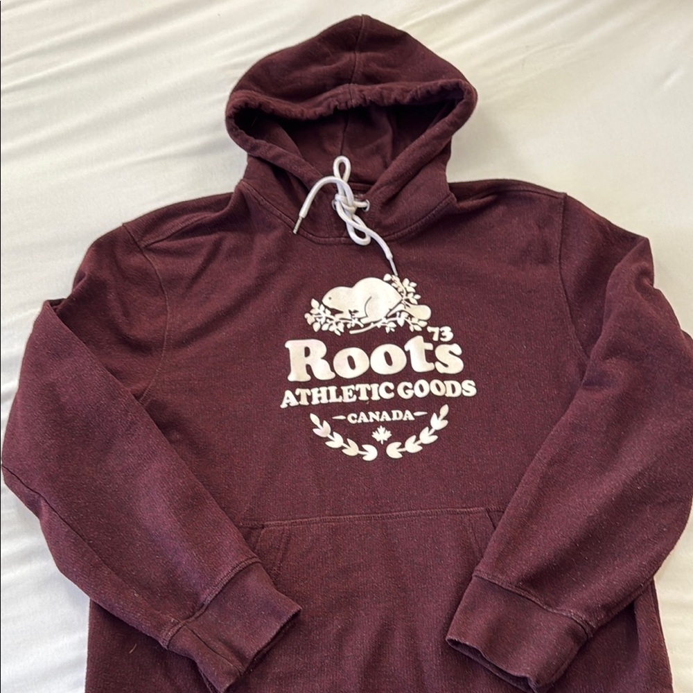 Roots Men's Maroon Athletic Hoodie